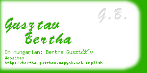 gusztav bertha business card